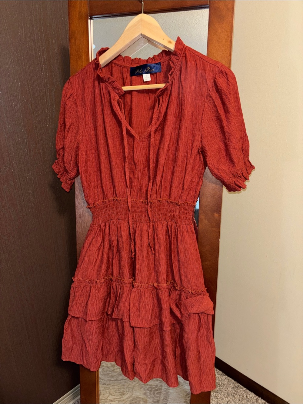 Blue Rain Brown Dress Size Small